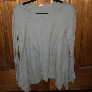 long sleeve light blue top